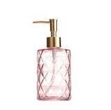 Diamond Fancy Glass Bottle With Soap Dispenser Pump