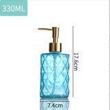 Diamond Fancy Glass Bottle With Soap Dispenser Pump