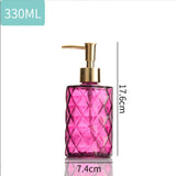 Diamond Fancy Glass Bottle With Soap Dispenser Pump