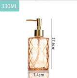 Diamond Fancy Glass Bottle With Soap Dispenser Pump