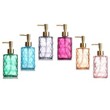 Diamond Fancy Glass Bottle With Soap Dispenser Pump