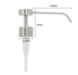 Long Nozzle Soap Pumps, Bathroom & Kitchen Soap Pump Stainless Steel CB-05B