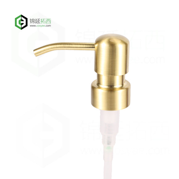 satin golden stainless steel liquid soap dispenser lotion pump