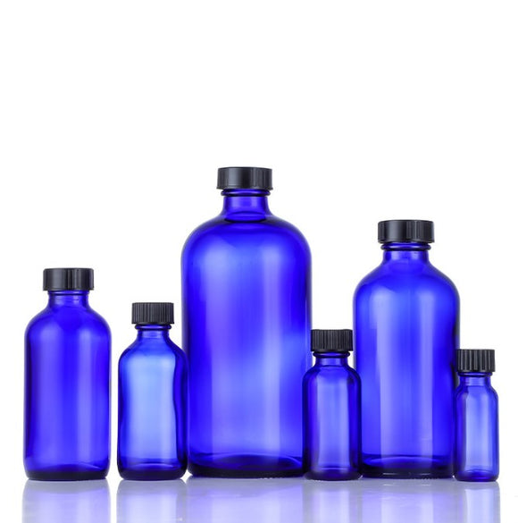 Blue Boston Glass Bottle Soap Dispenser, Blue Glass Bottle Sprayer