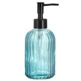 Colorful Painted Fancy Glass Bottle Vertical Line Soap Dispenser GB-400B