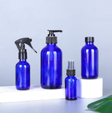 Blue Boston Glass Bottle Soap Dispenser, Blue Glass Bottle Sprayer